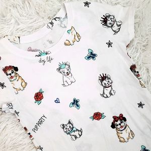 Girl's Justice Princess Puppy Dog Life Shirt sz 12